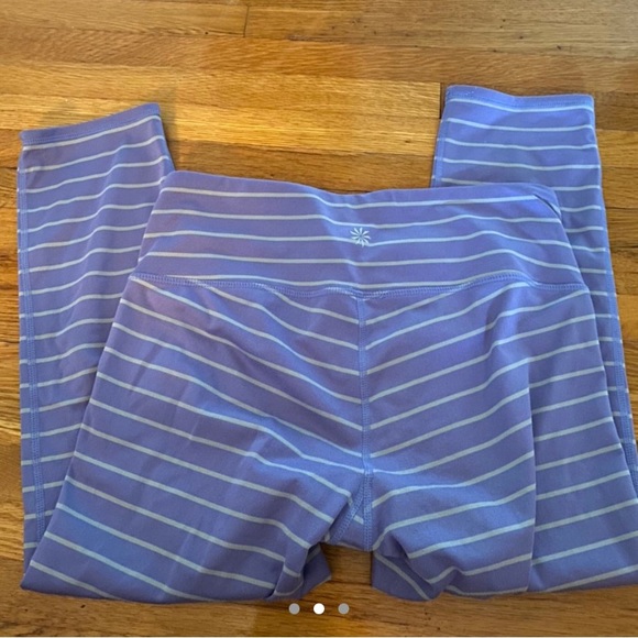 ATHLETA purple striped leggings - Picture 2 of 3